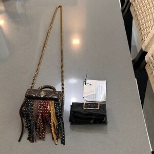 Kurt Geiger Mini Bag with Multicolor Fringe NWT comes with tags & dust bag boho
